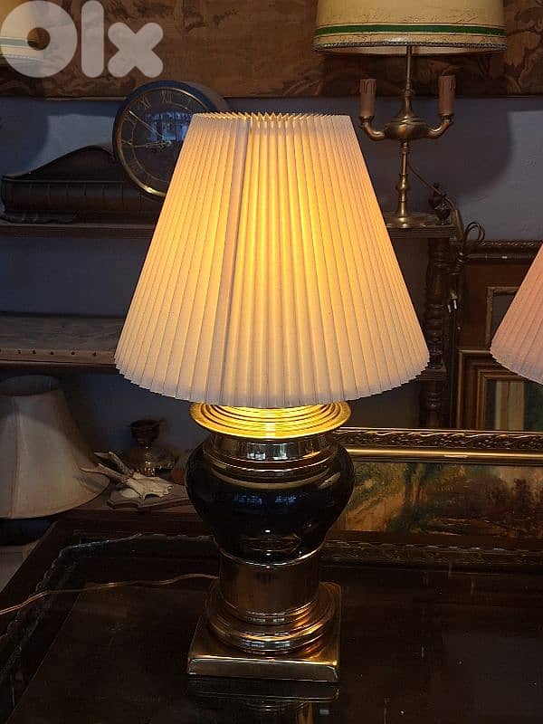2 Mid-century modern brass lamps 4