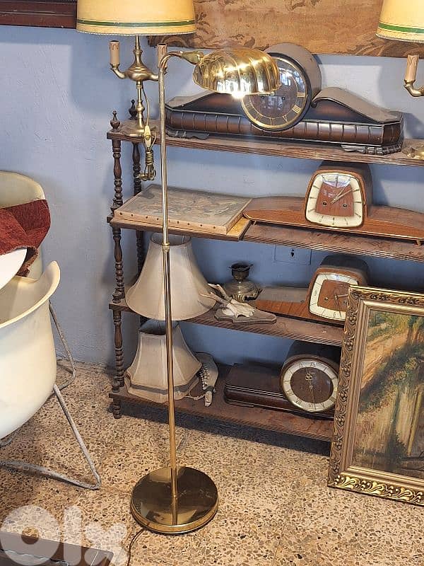 vintage brass calm shell flolr lamp 5