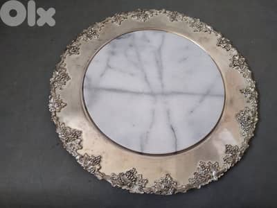 Vintage antique silver plated cheese platter
