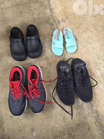 Shoes, men women and kids