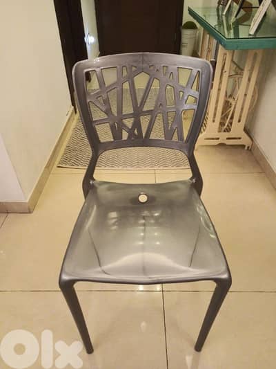 unbreakable Canari chair, dark grey, qty 4