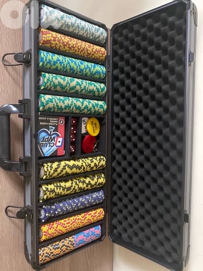 500 chips monte carlo 3 tone professional poker set