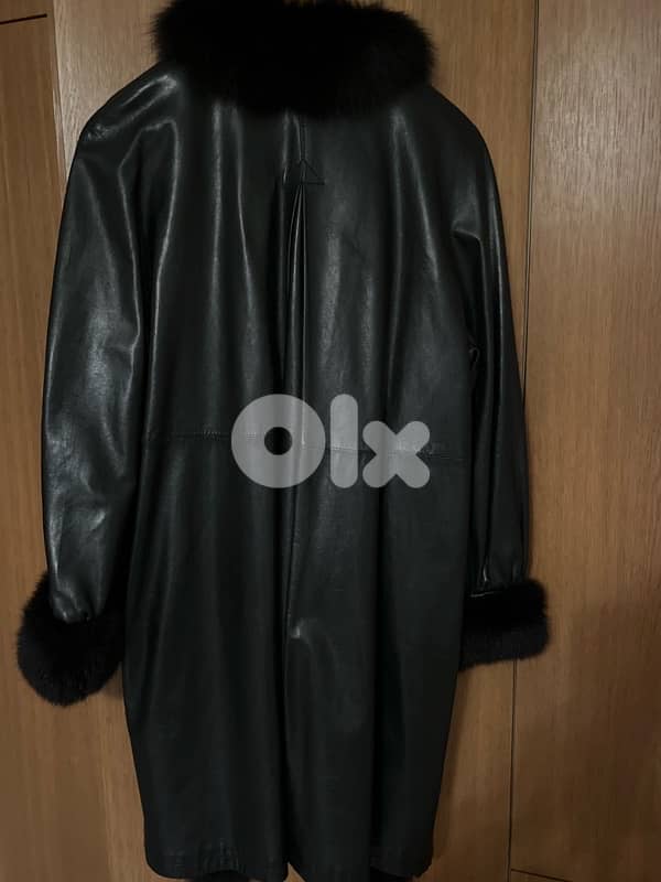 leather coats with real foxtails 1
