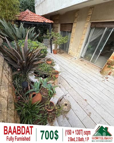 150 sqm Apartment For Rent in Baabdat with 130 sqm Terrace