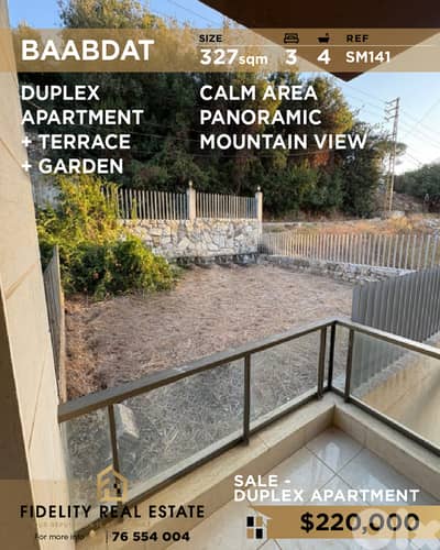 Duplex for sale in Baabdat SM141  دوبلكس للبيع في بعبدات