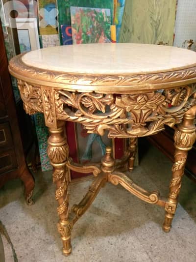 طاولة مدورة خشب زين