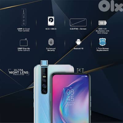 Tecno Camon 15 pro Pop Up selfie camera