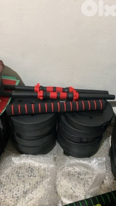dumbells and foldable bench like new only 99$ 1