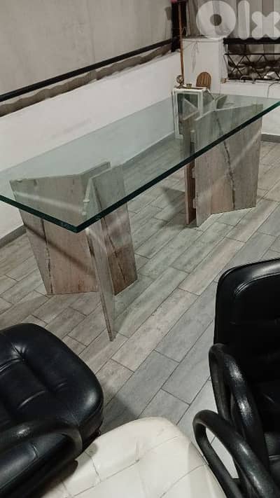 Beautiful Marble and Glass table