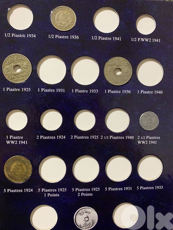 Lebanese coins Collection 1924-2018 3