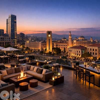 AH-HKL-503 Iconic Rooftop Bar for Rent in Beirut Downtown – Saifi