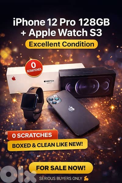 iphone 12 pro + apple watch both in box like new