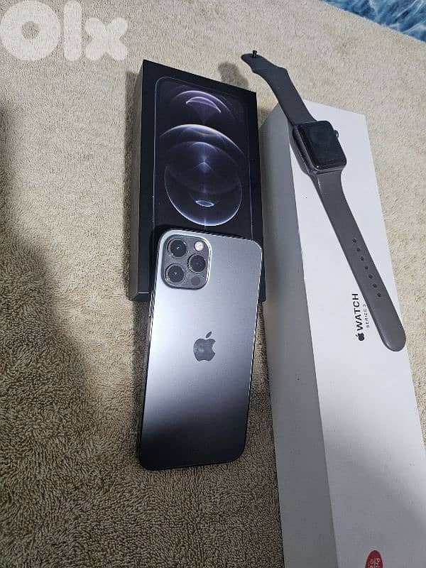 iphone 12 pro + apple watch both in box like new 1