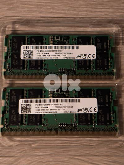 MICRON 32GB DDR5-5600 SODIMM RAM KIT (16GBx2)