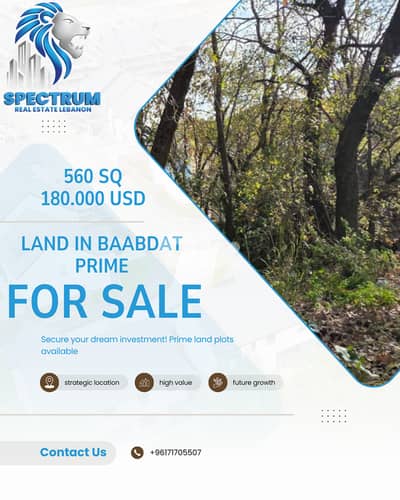 SUPER CATCH! LAND FOR SALE IN BAABDAT PRIME, ZONE 40/120, (BB-236) C