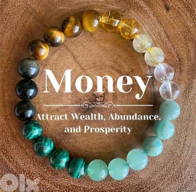 Natural Gem Stone Bracelet gift طاقة جذب المال
