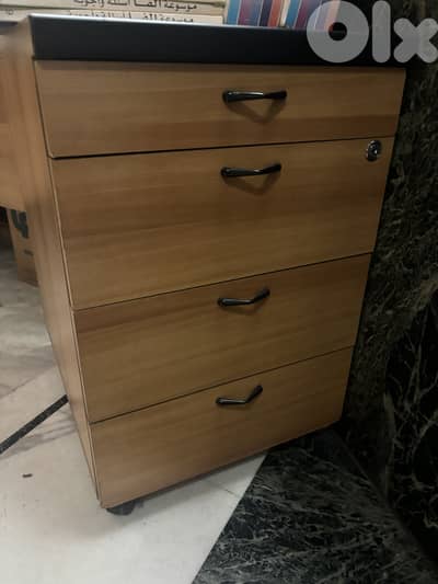 Wood office cabinet
