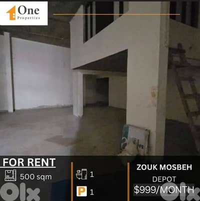 DEPOT FOR RENT IN ZOUK MOSBEH