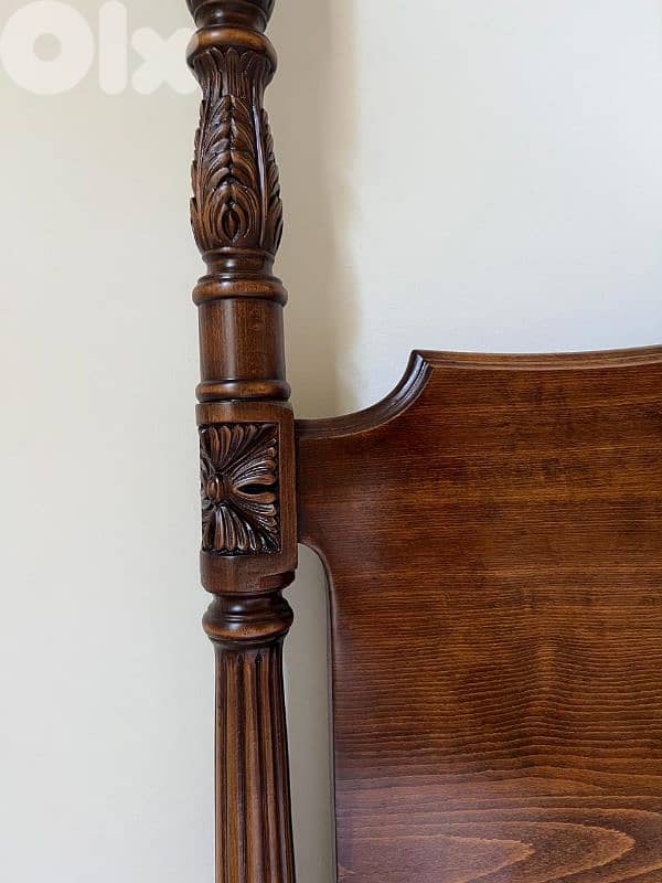 vintage renovated walnut bed 2