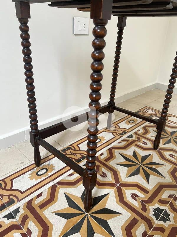 vintage renovated walnut bed 6