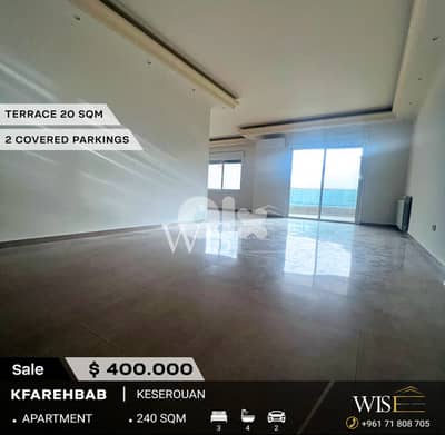 Spacious 240 SQM Apartment with Terrace for SALE in Kfarehbab!