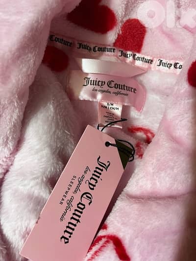 JUICY COUTURE ROBE NEW IN TAG-l/S M L size -HEART PRINT