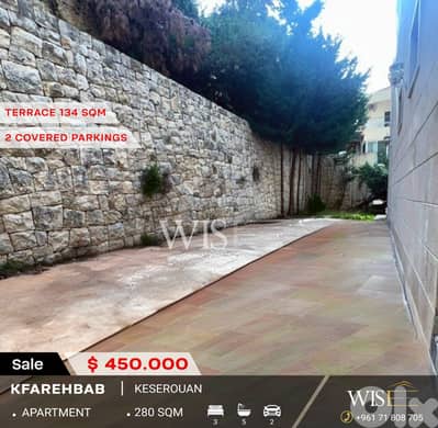 Spacious 280 SQM Apartment with Large Terrace for SALE in Kfarhbab!