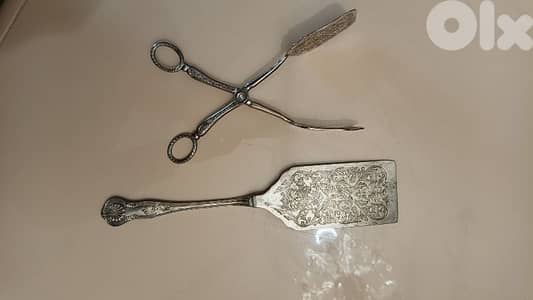 Silver plated serving utensils