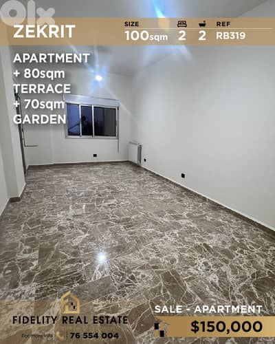 Apartment for sale in Zekrit RB319 شقة للبيع في زكريت