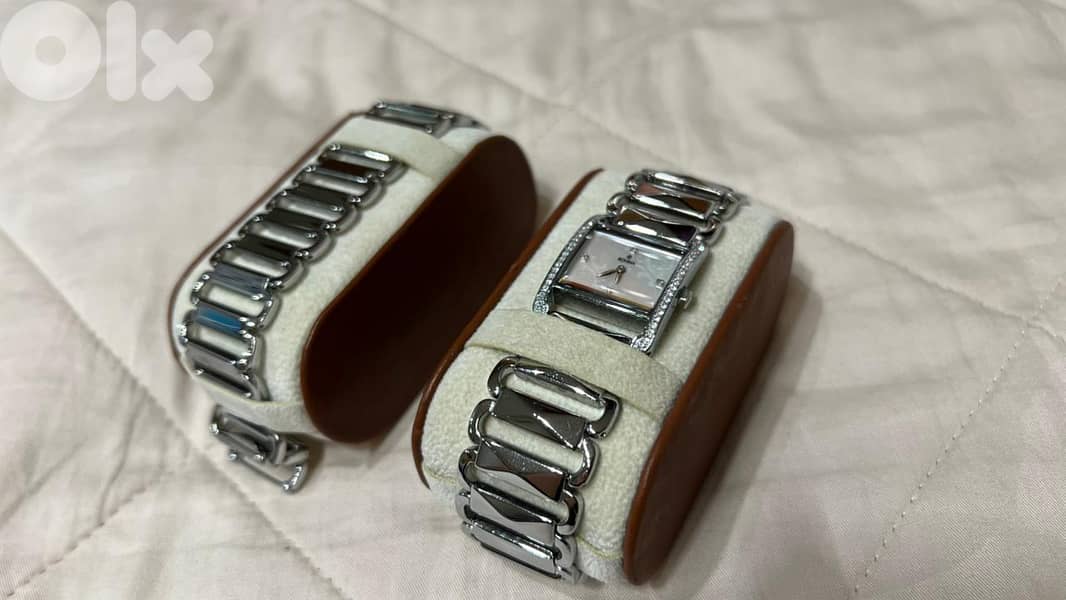 rovina watch and bracelet silver set 3