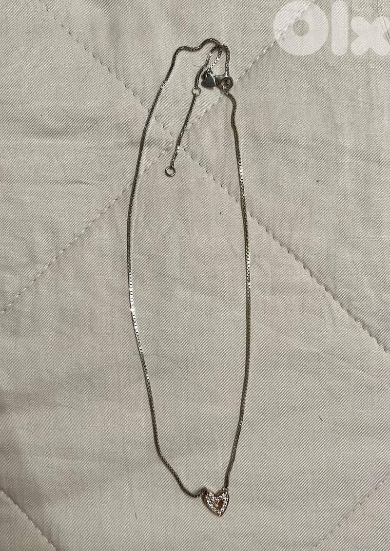 necklace PANDORA heart rose gold 1