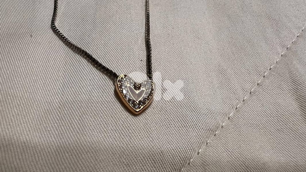 necklace PANDORA heart rose gold 2