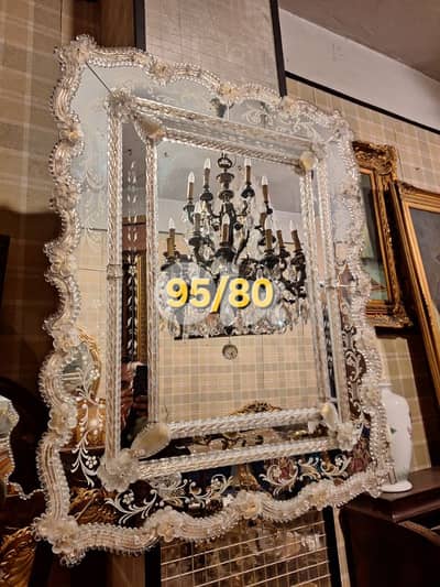 mirror Murano Venice Italian flower hand made