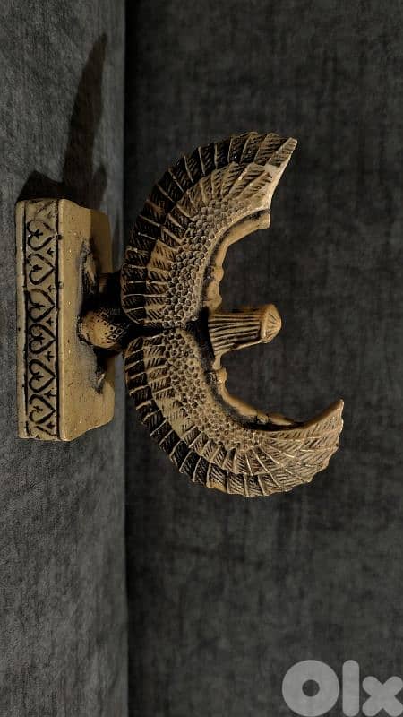 Assyrian-style decorative statue made from marble-based 1