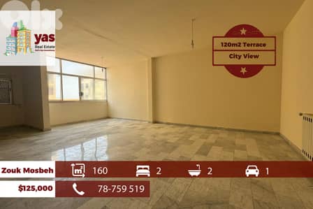 Zouk Mosbeh 160m2 | 120m2 Terraces | Well Maintained | City View | EL
