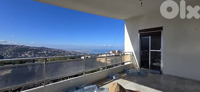 ballouneh 2 bed 3wc furnished panoramic sea view for 400$