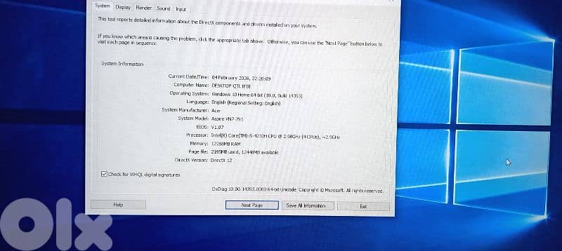 laptop ACER GAMING 6