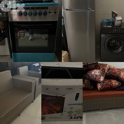 عفش  مطبخ + غرفة جلوس+ ادوات مطبخ (جداد مش مستعملين)