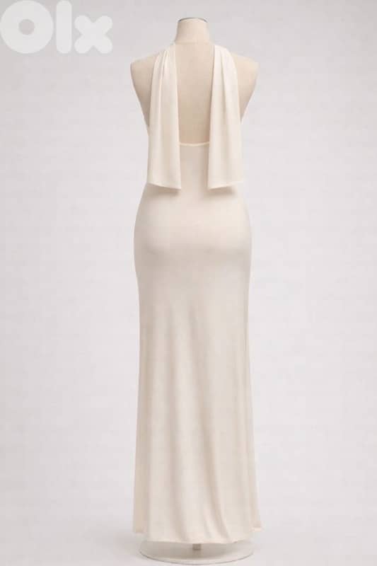 Off-White Cotton Strapless Dress- Size (S/M) 1