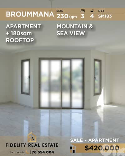 Apartment for sale in Broummana SM183 شقة  للبيع في برومانا