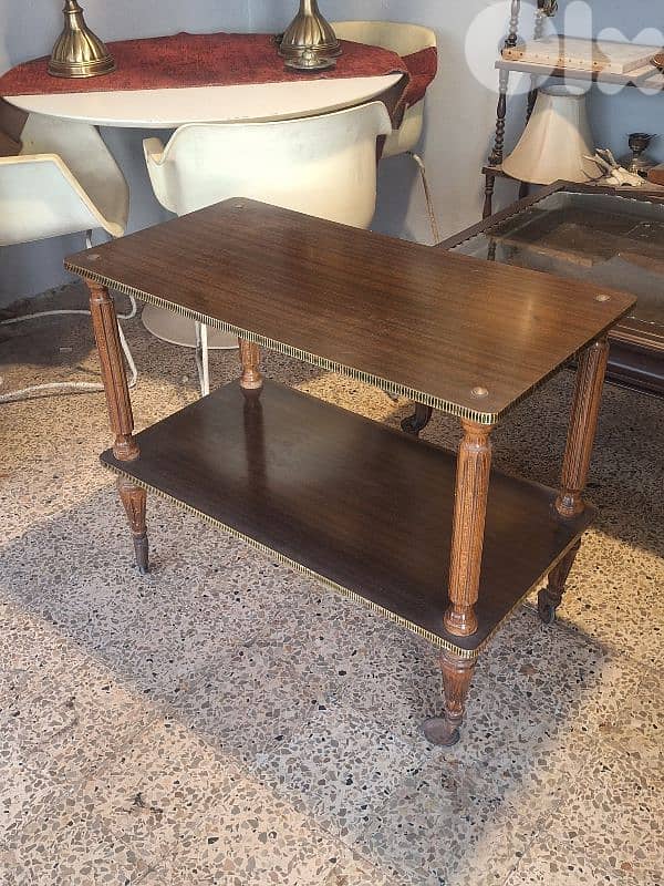 antique wooden trolley 1