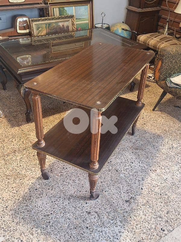 antique wooden trolley 2