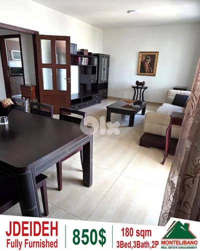 180 sqm Apartment For Rent in Jdeideh جديدة with Open View