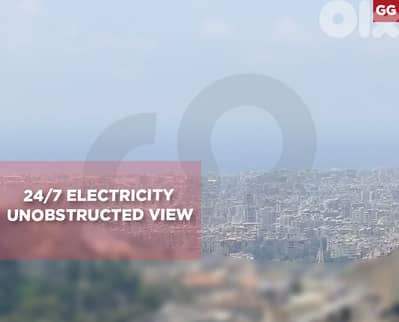 Unobstructed view ,24/7 electricity, Baabda Town/بعبدا  REF#GG132365