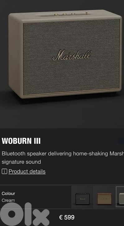 Marshall speaker Woburn 3 used mint condition with box