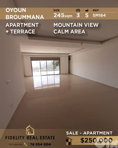 Apartment for sale in Oyoun Broummana SM184 شقة للبيع في عيون برمانا