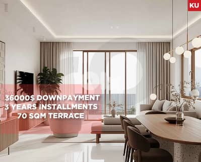 Luxury,70 SQM  terrace,bchamoun maderes/ بشامون المدارس REF#KU132367