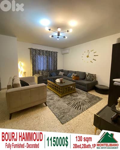 Fully Furnished 130 sqm Apartment For Sale in Bourj Hammoud(برج حمّود)