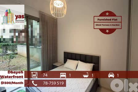 Dbayeh/Waterfront 74m2 | 65m2 Terrace | Furnished | Luxury | Catch |MJ