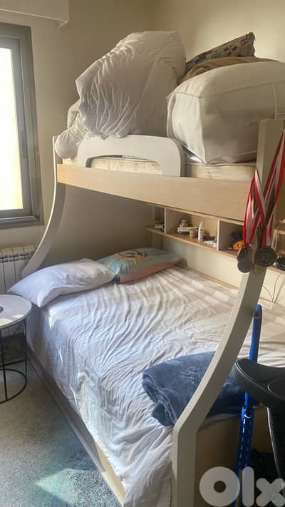 bunked bed and closet